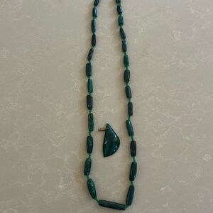 Vintage Malachite Necklace and Pendant